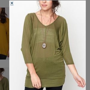 Tea n Rose Olive Tee